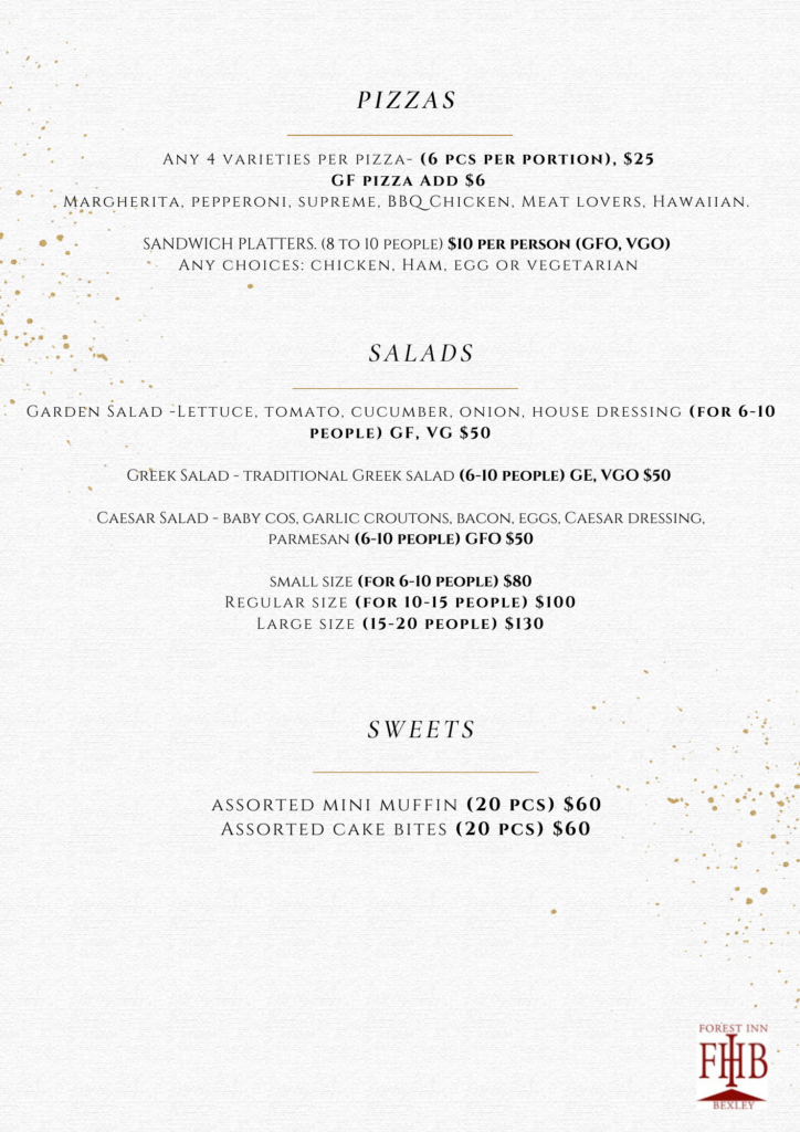 Function Menu Forest Inn Hotel 2